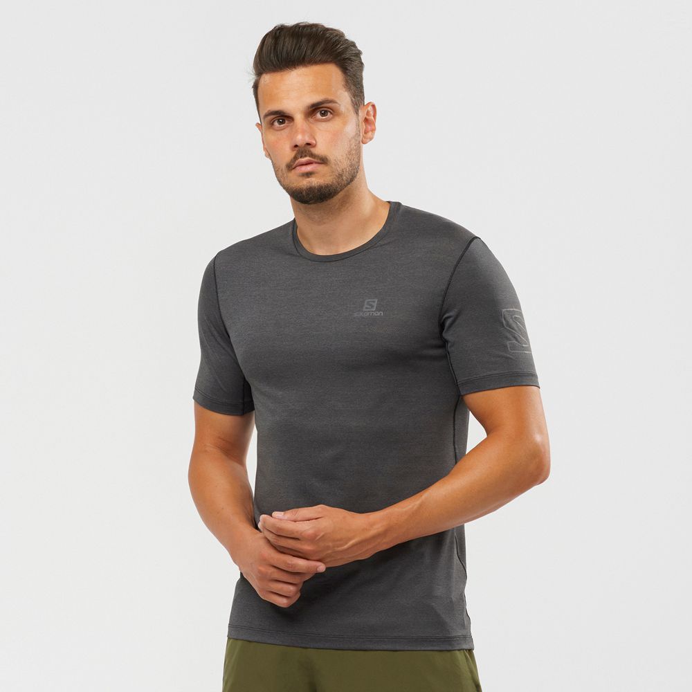 Salomon T-Shirts Herre Sort - OUTLINE (IYSQH-6275)